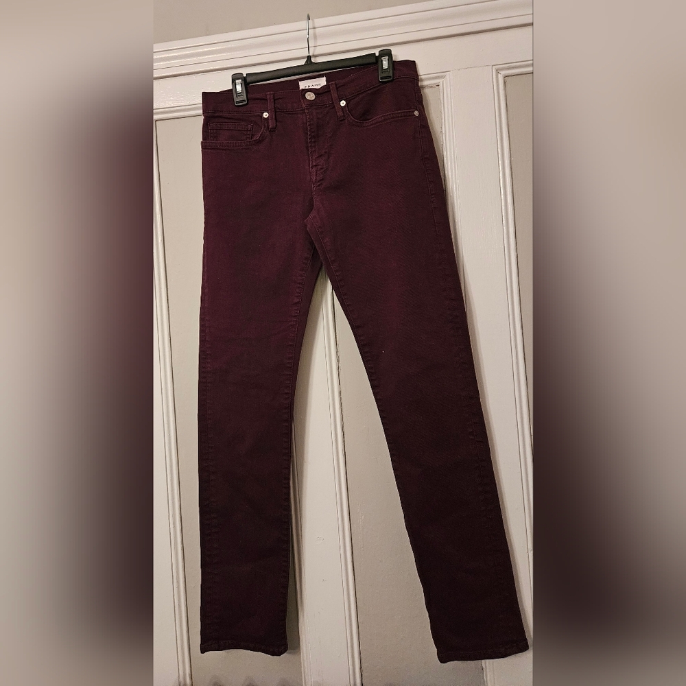 Frame Denim Men's Jeans in Burgundy